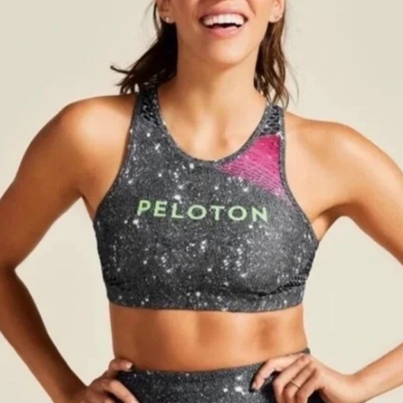 Peloton x WITH Girls Night Out High Neck Sports Bra Size Medium - Picture 1 of 10